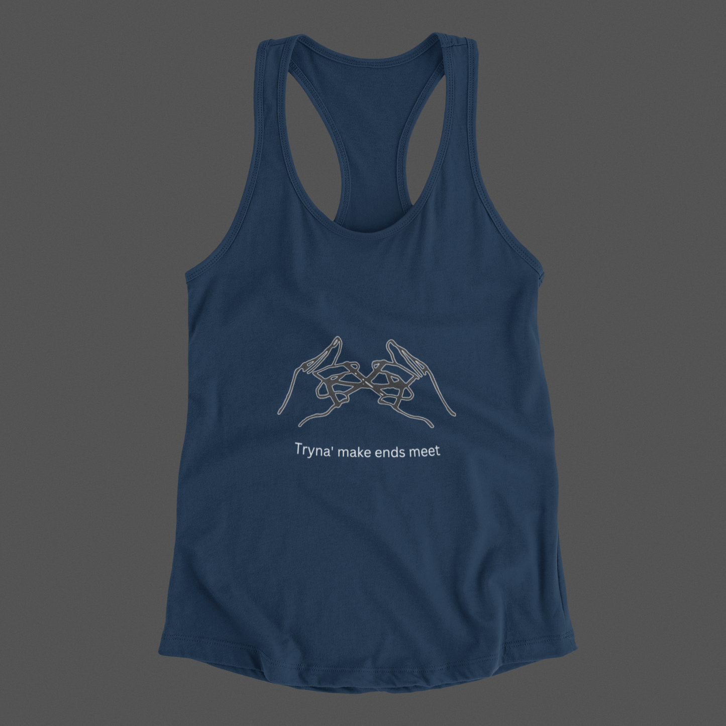Whimsical Cat's Cradle Racerback Tank - Lightweight and Fun