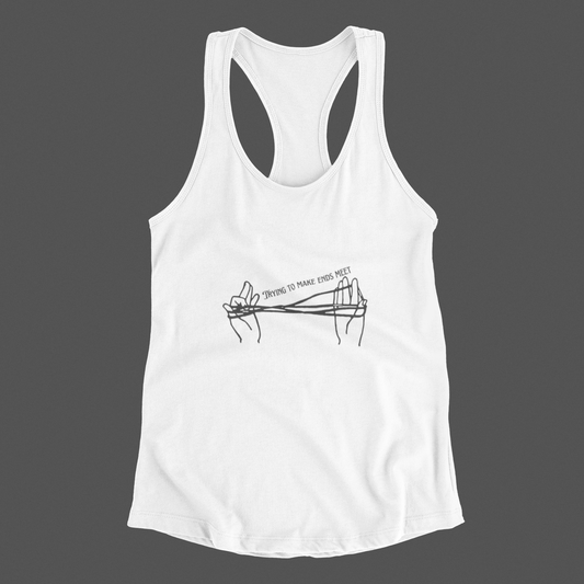 Whimsical Cat's Cradle Racerback Tank - Lightweight and Fun