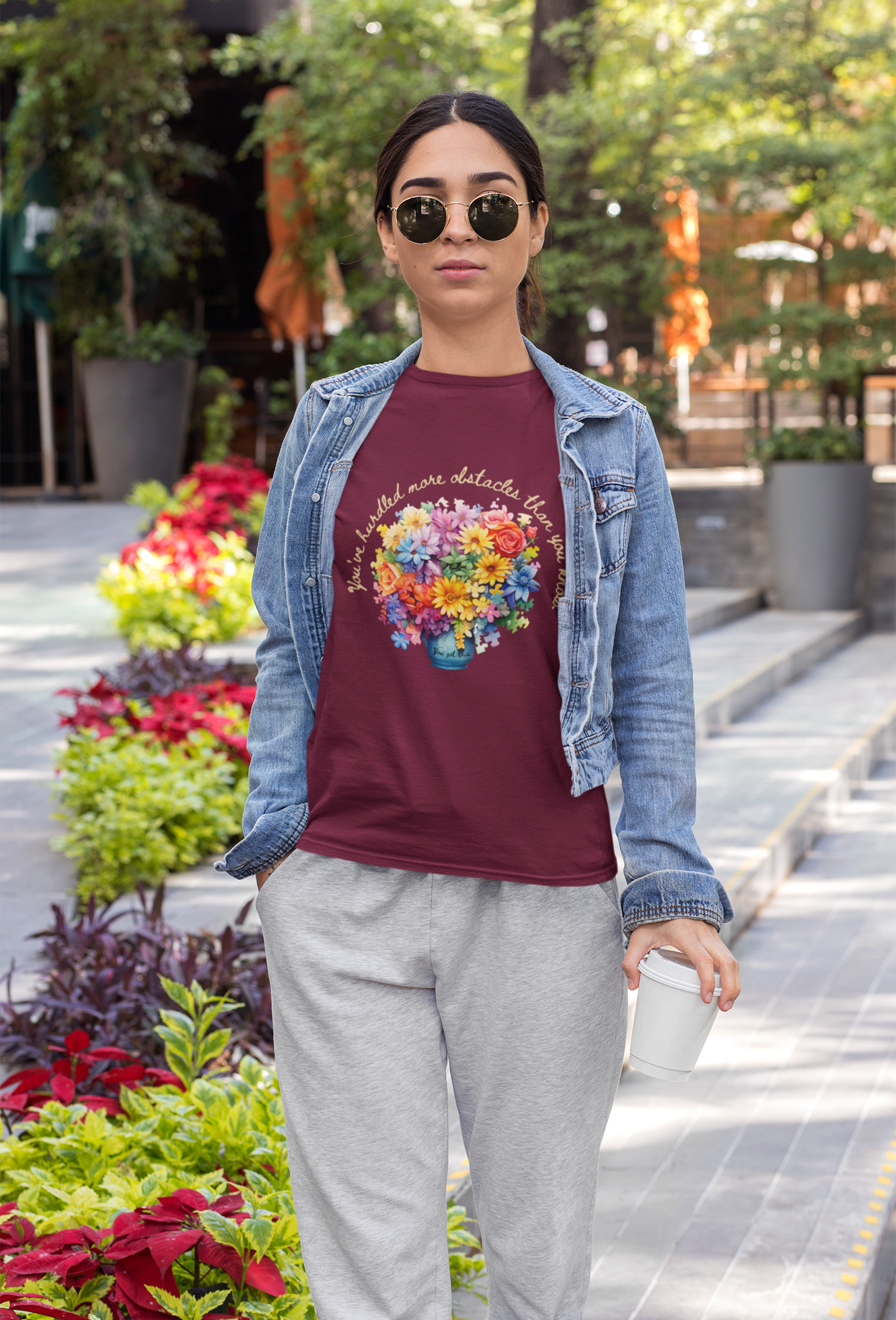 Colorful Flowers Empowerment Message | Bella Canvas Unisex Jersey Tee