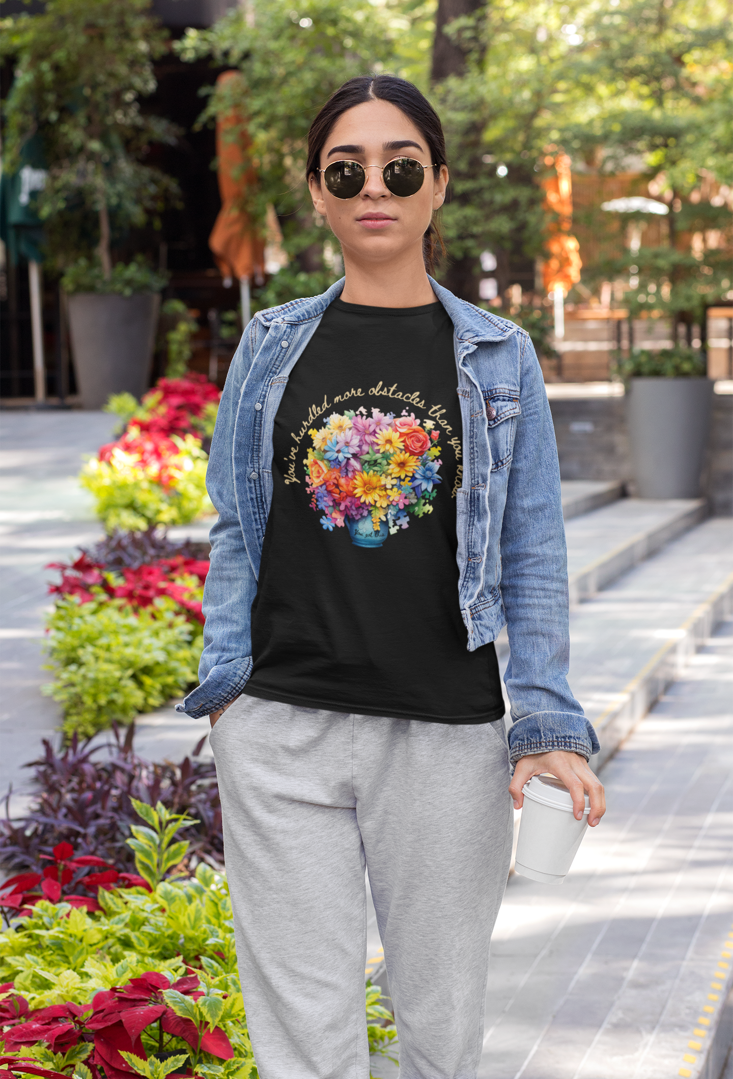 Colorful Flowers Empowerment Message | Bella Canvas Unisex Jersey Tee