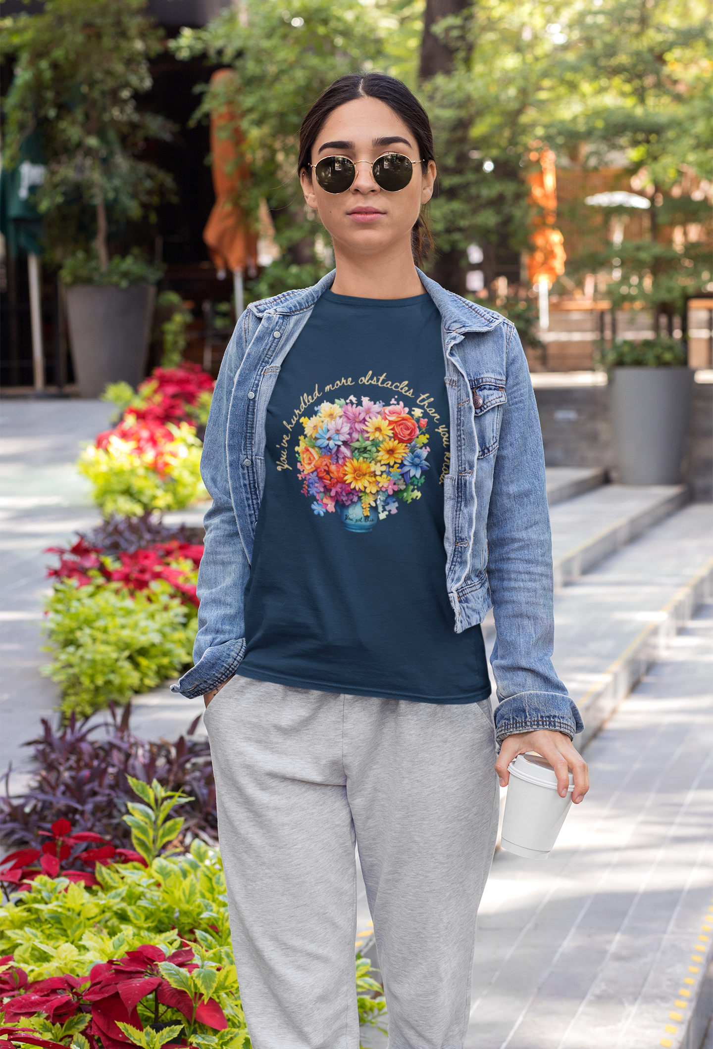 Colorful Flowers Empowerment Message | Bella Canvas Unisex Jersey Tee