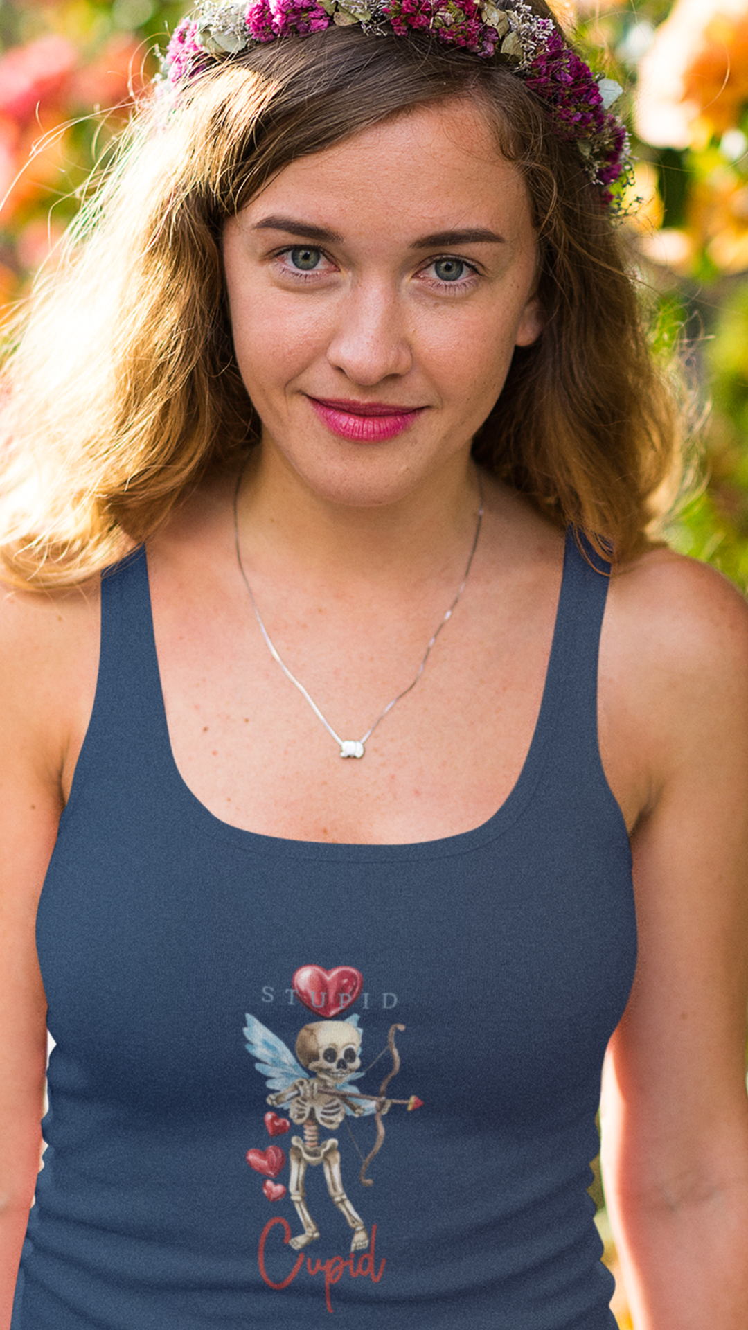 Stylish Anti-Valentine's Day Tank - Women's Racerback Shirt for Rebels