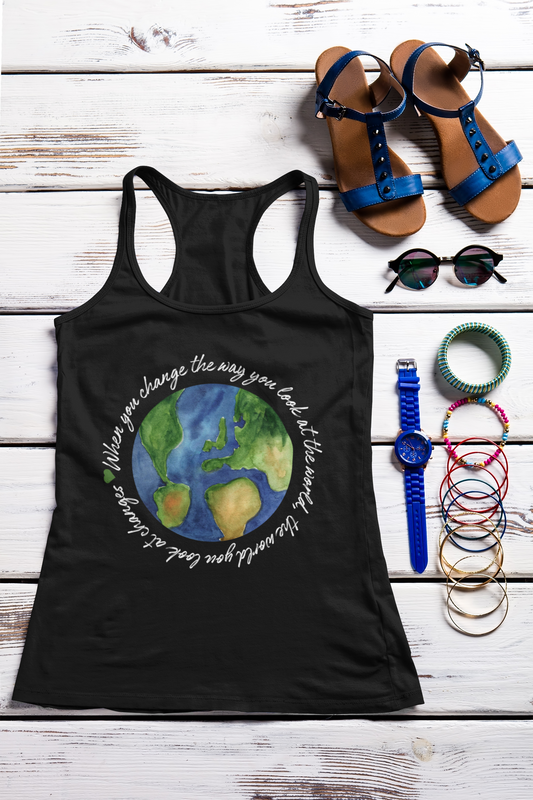 Eco-Friendly Earth Day Tank - Women's Lightweight Racerback for Active Living