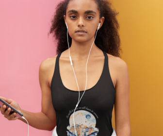 Eco-Friendly Women's Racerback Tank - Save the Earth and Celebrate Earth Day!