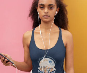 Eco-Friendly Women's Racerback Tank - Save the Earth and Celebrate Earth Day!