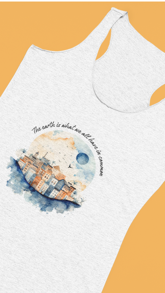 Eco-Friendly Women's Racerback Tank - Save the Earth and Celebrate Earth Day!