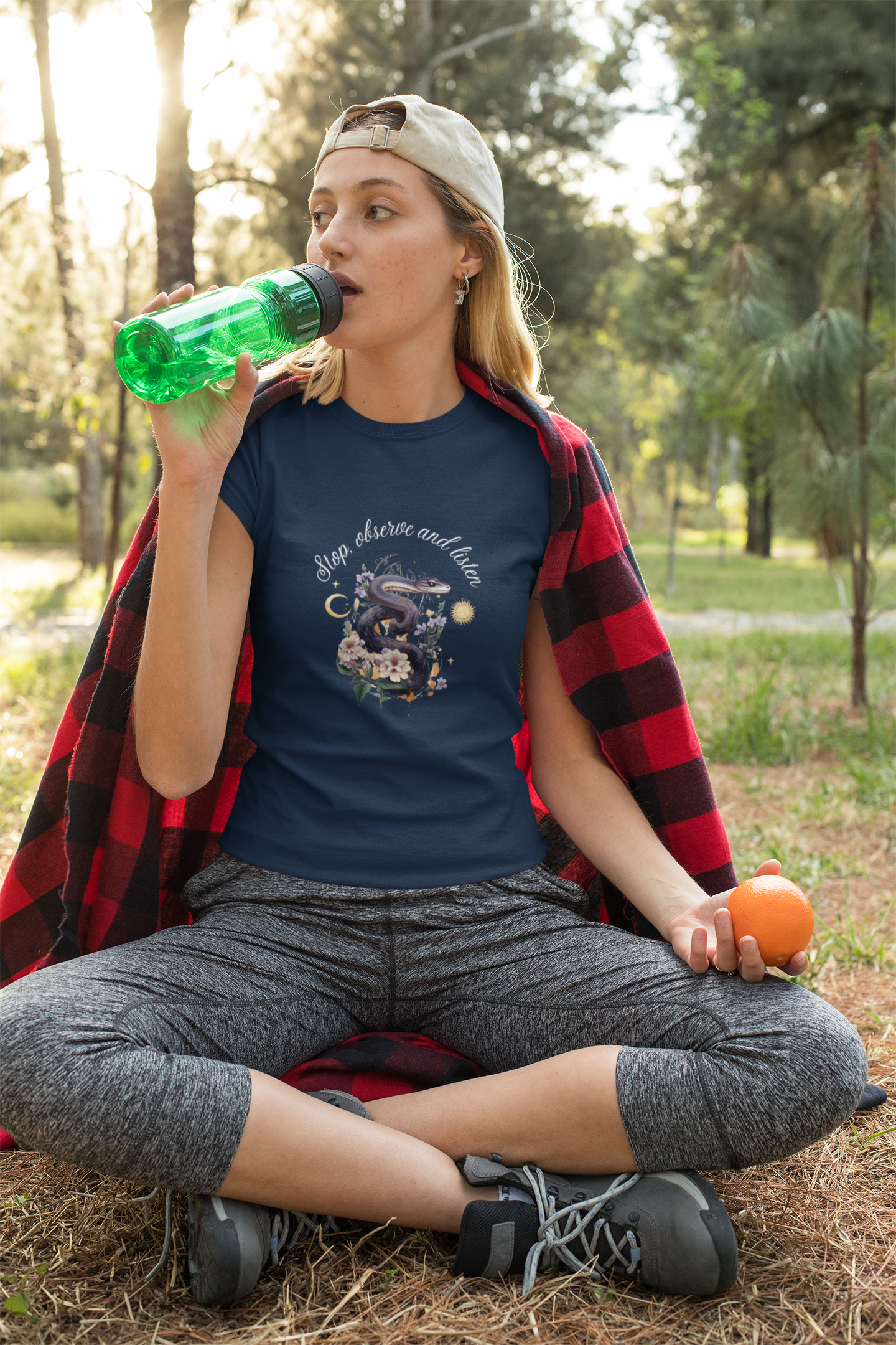 Stay Stylish and Eco-Friendly: Unisex Tee with Snake Design