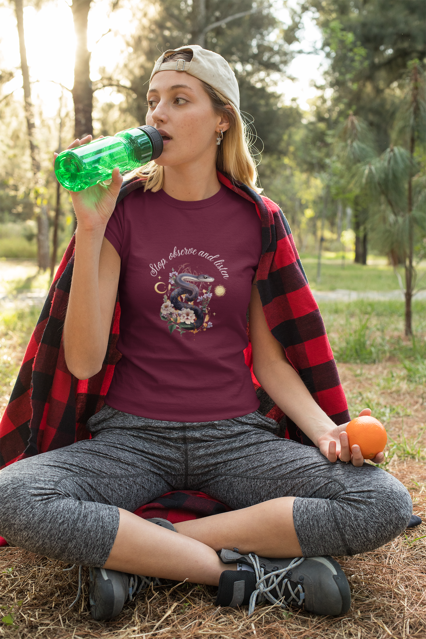 Stay Stylish and Eco-Friendly: Unisex Tee with Snake Design