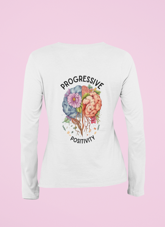Mindful and Progressive Long Sleeve Tee for Positive Vibes | Unisex Jersey Shirt