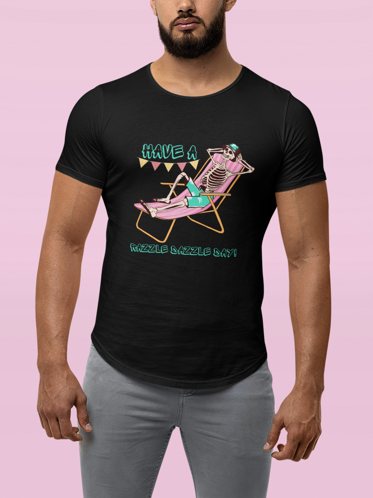 Tee Shirt Summer Skeleton Relaxing Mens Jersey Top