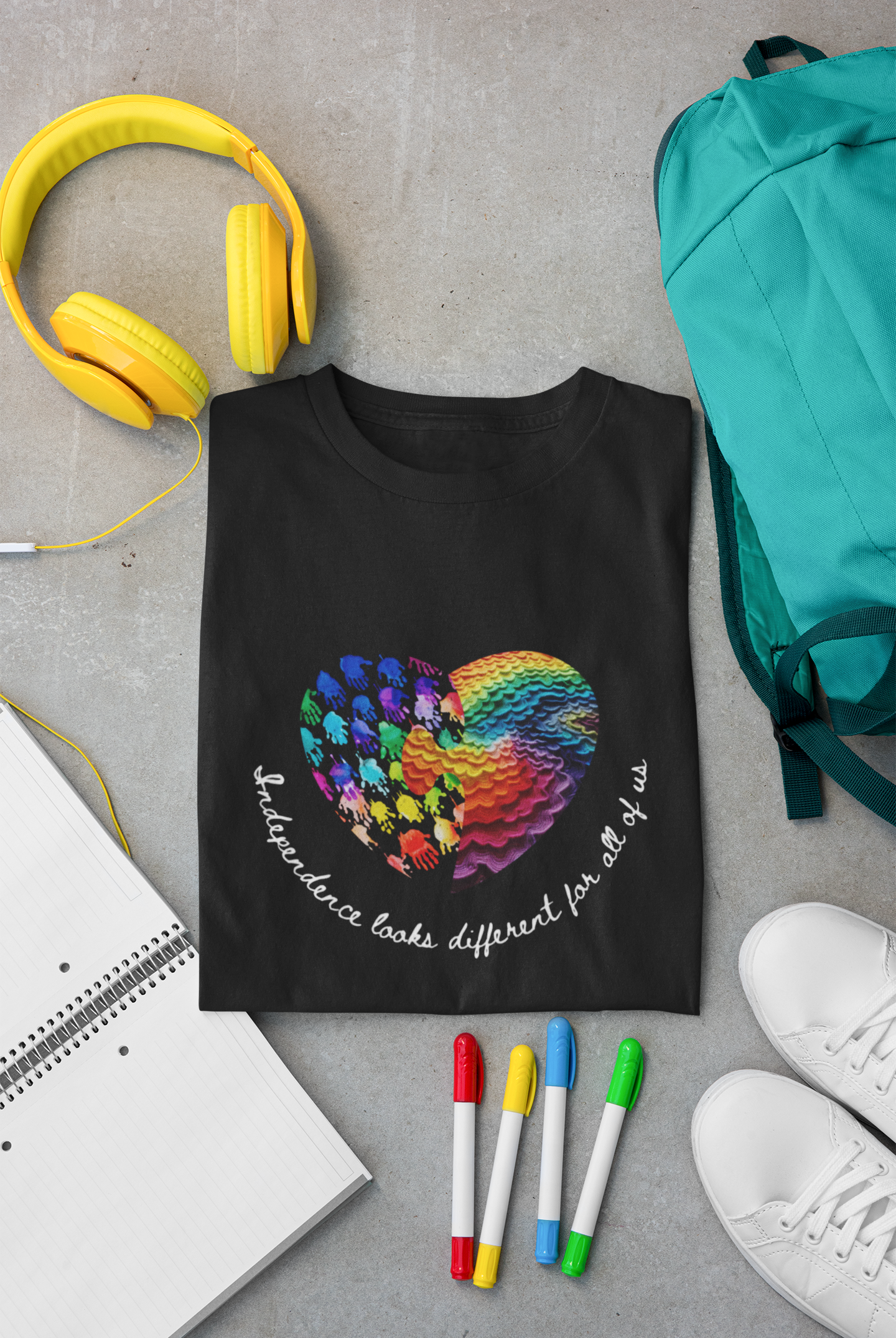 Independence Autism Awareness Puzzle Heart Unisex HD Cotton T-Shirt