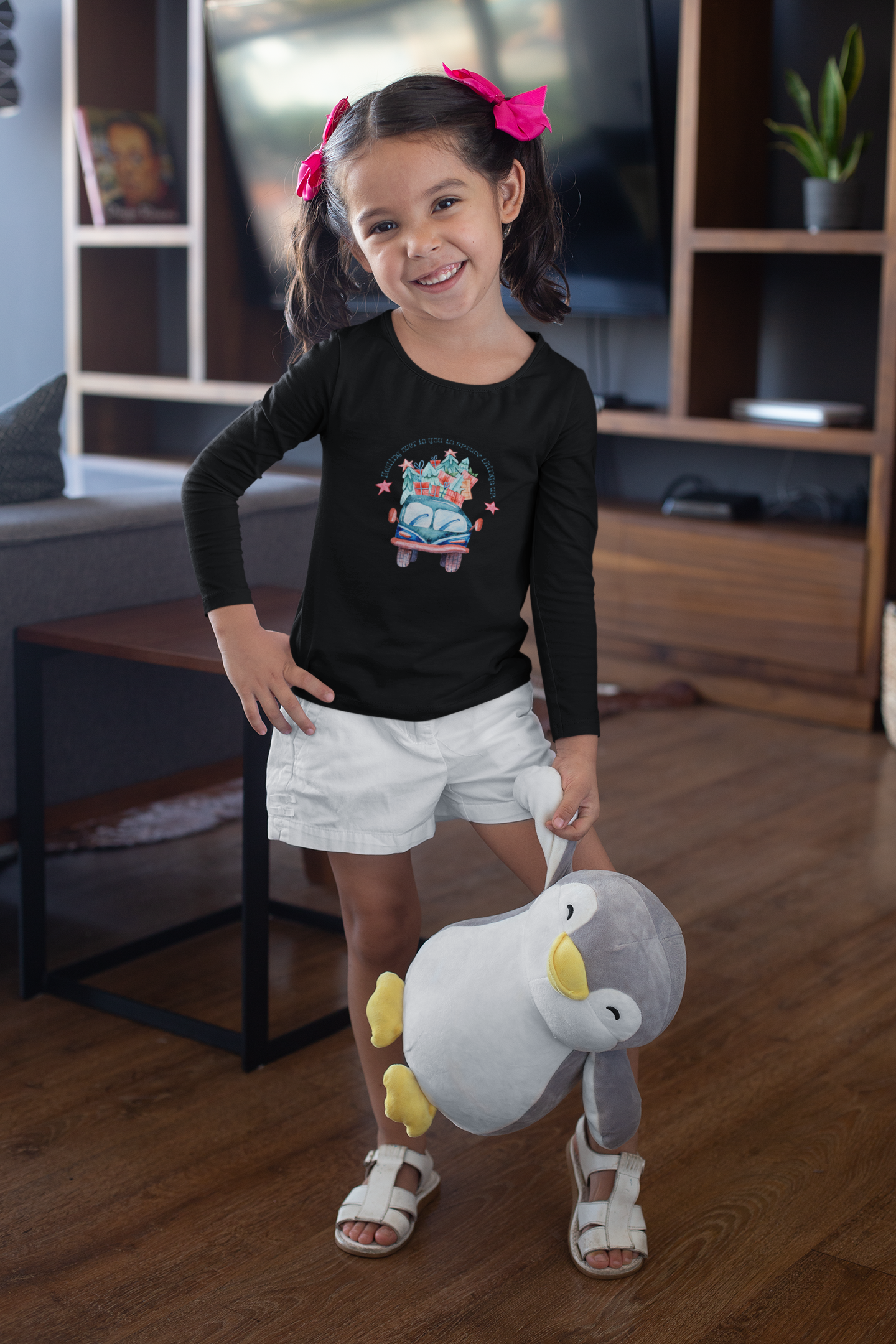 Joyful Christmas Truck Toddler Long Sleeve Tee – Hauling Presents & Holiday Cheer!