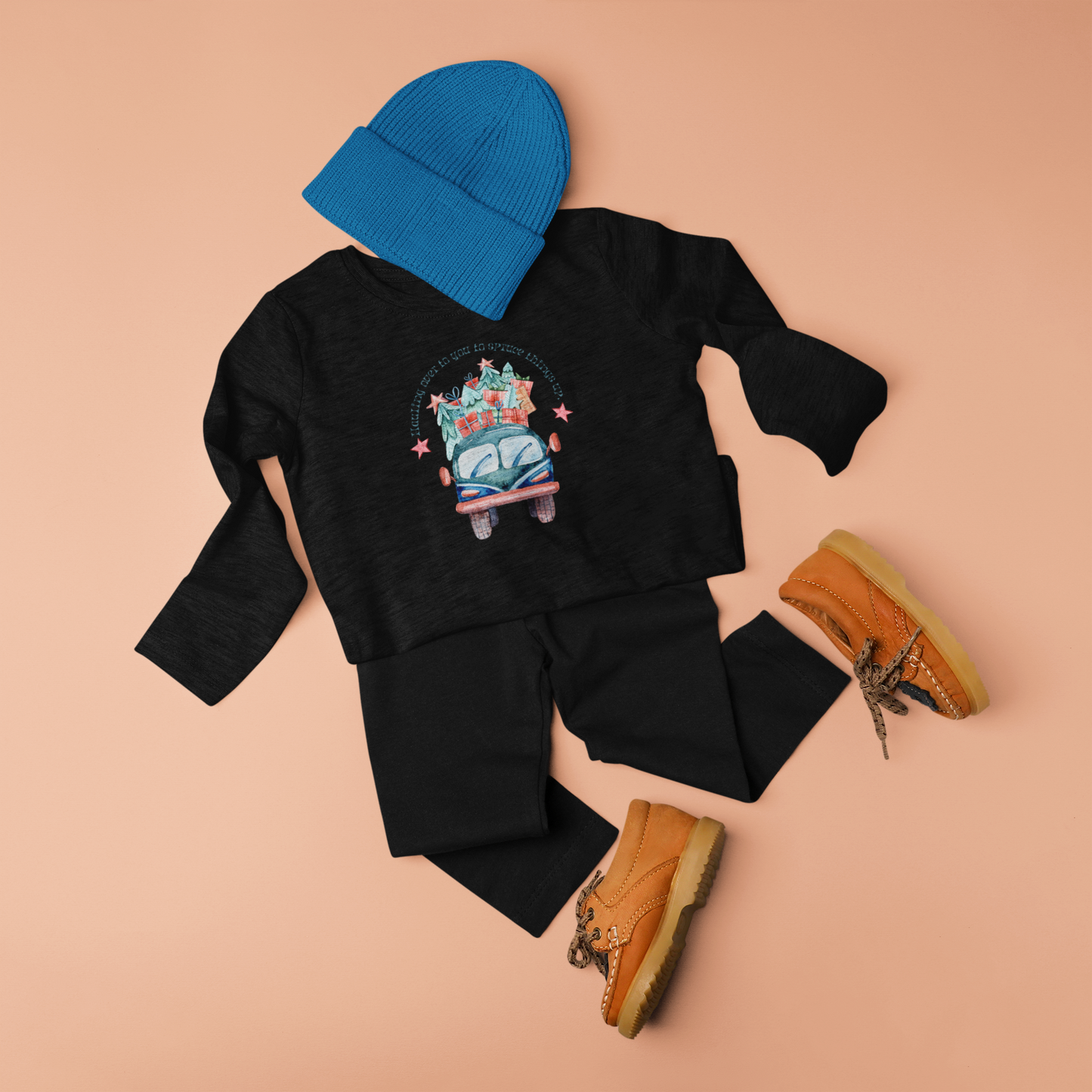 Joyful Christmas Truck Toddler Long Sleeve Tee – Hauling Presents & Holiday Cheer!