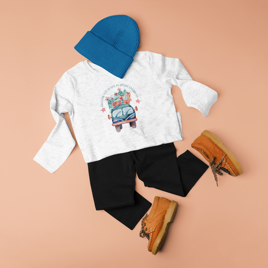 Joyful Christmas Truck Toddler Long Sleeve Tee – Hauling Presents & Holiday Cheer!