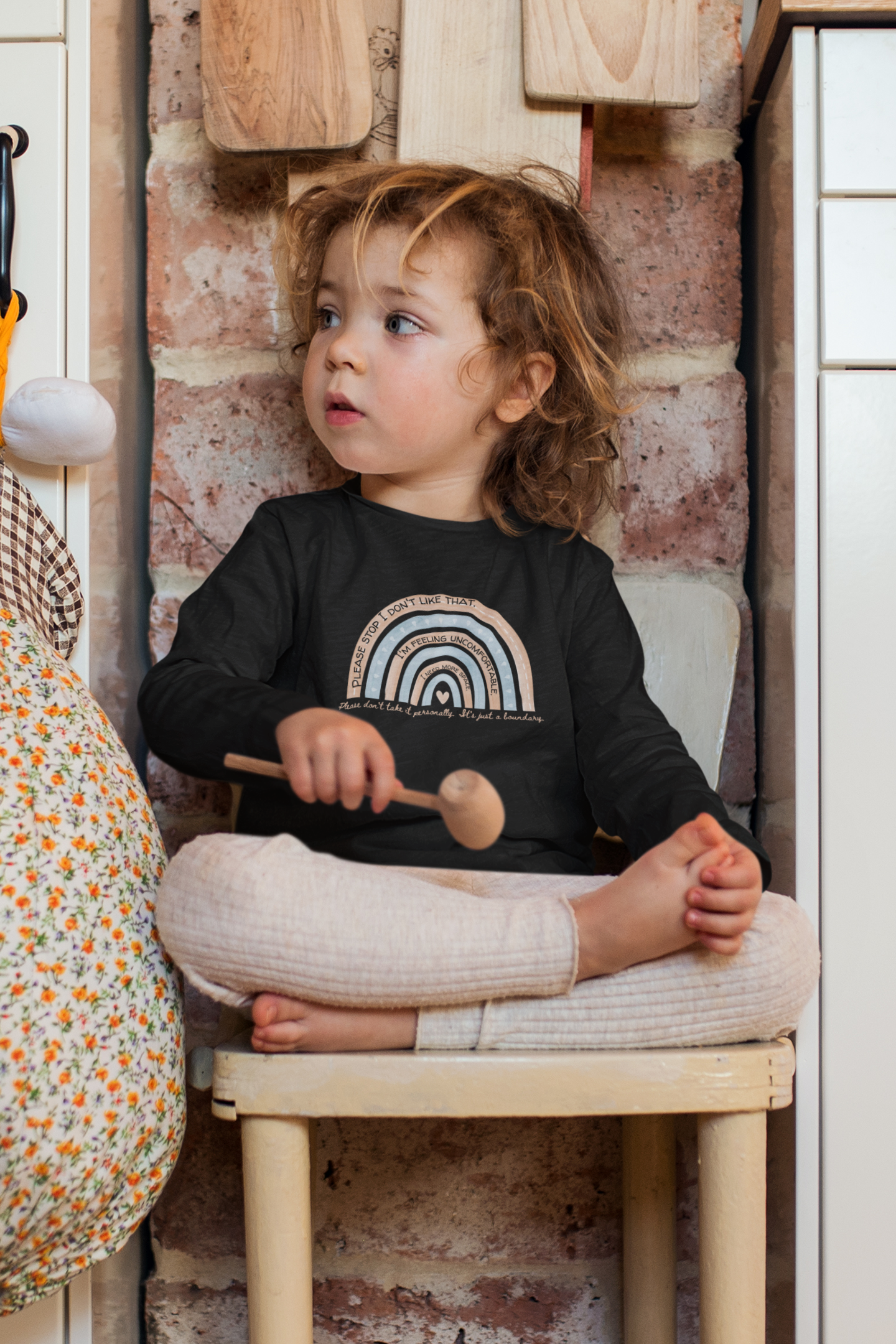 Autism Awareness Toddler Long Sleeve Tee: Boundary Awareness Design
