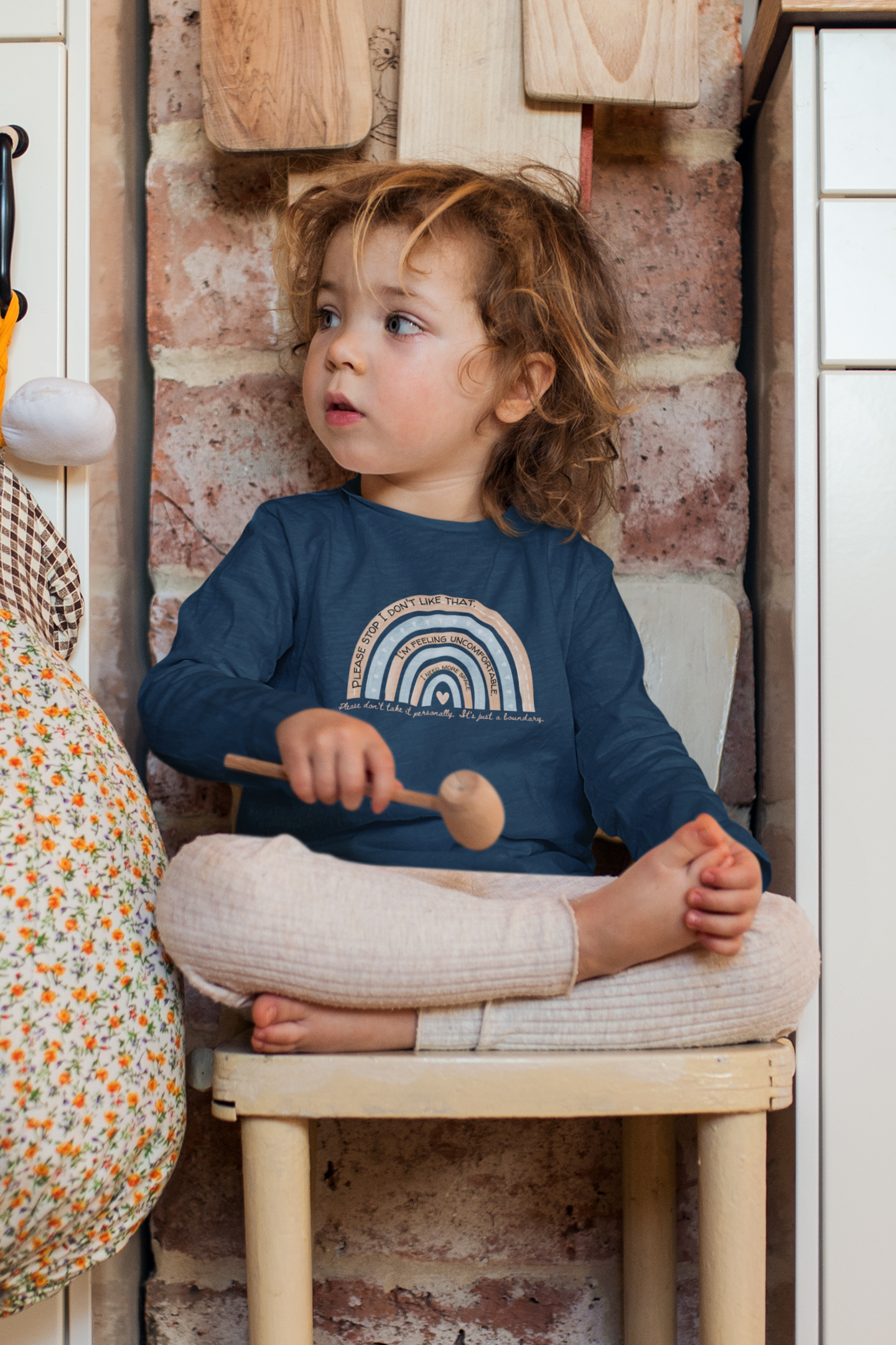 Autism Awareness Toddler Long Sleeve Tee: Boundary Awareness Design