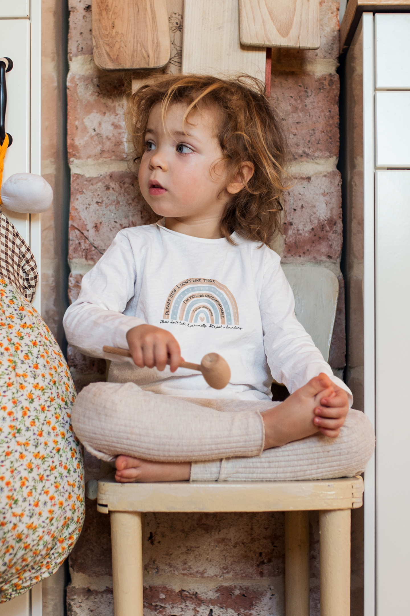 Autism Awareness Toddler Long Sleeve Tee: Boundary Awareness Design