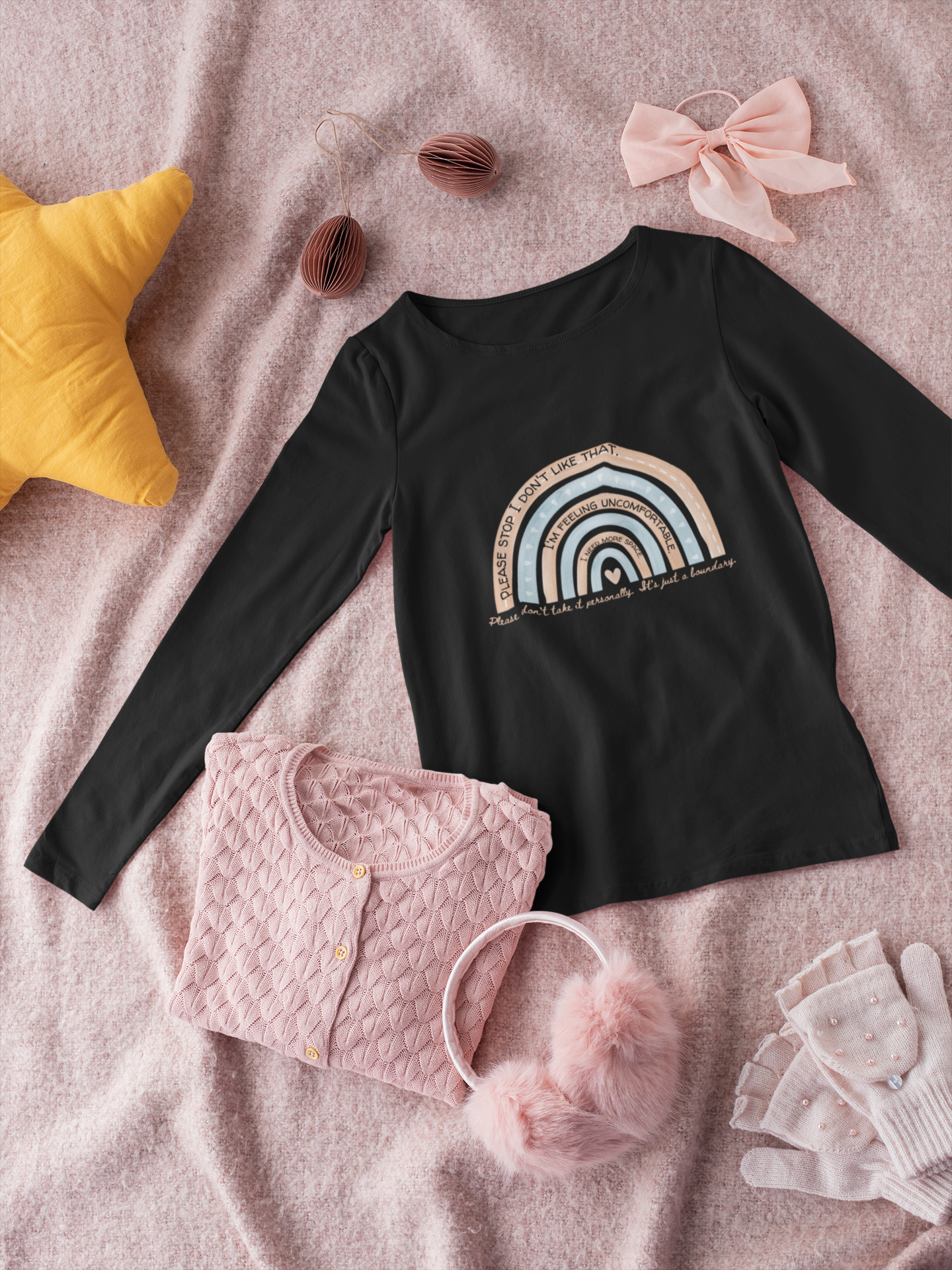 Autism Awareness Toddler Long Sleeve Tee: Boundary Awareness Design