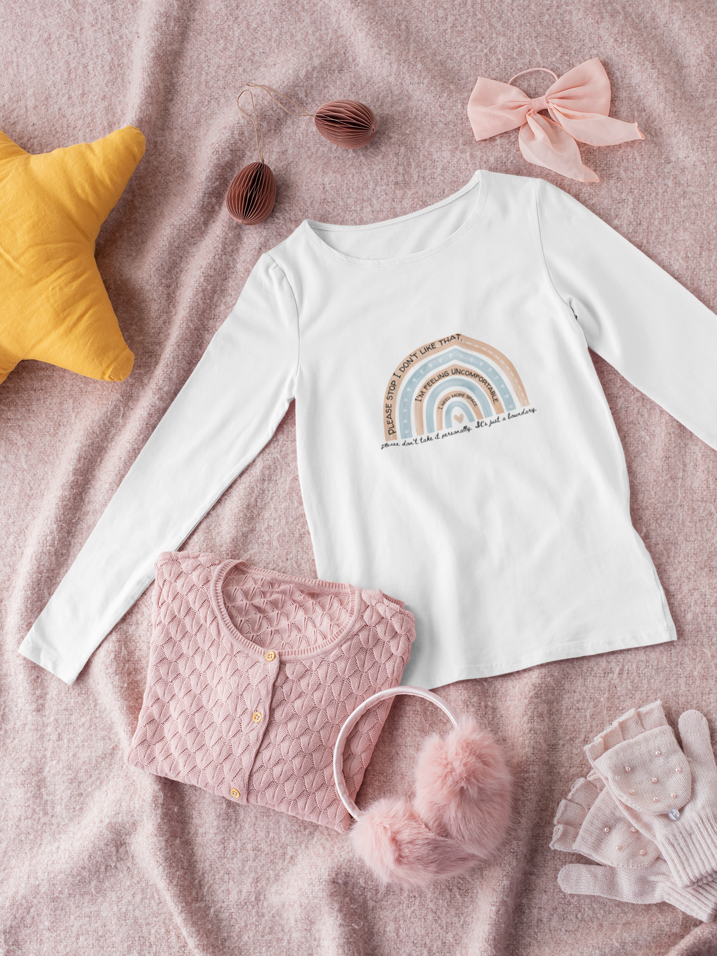 Autism Awareness Toddler Long Sleeve Tee: Boundary Awareness Design
