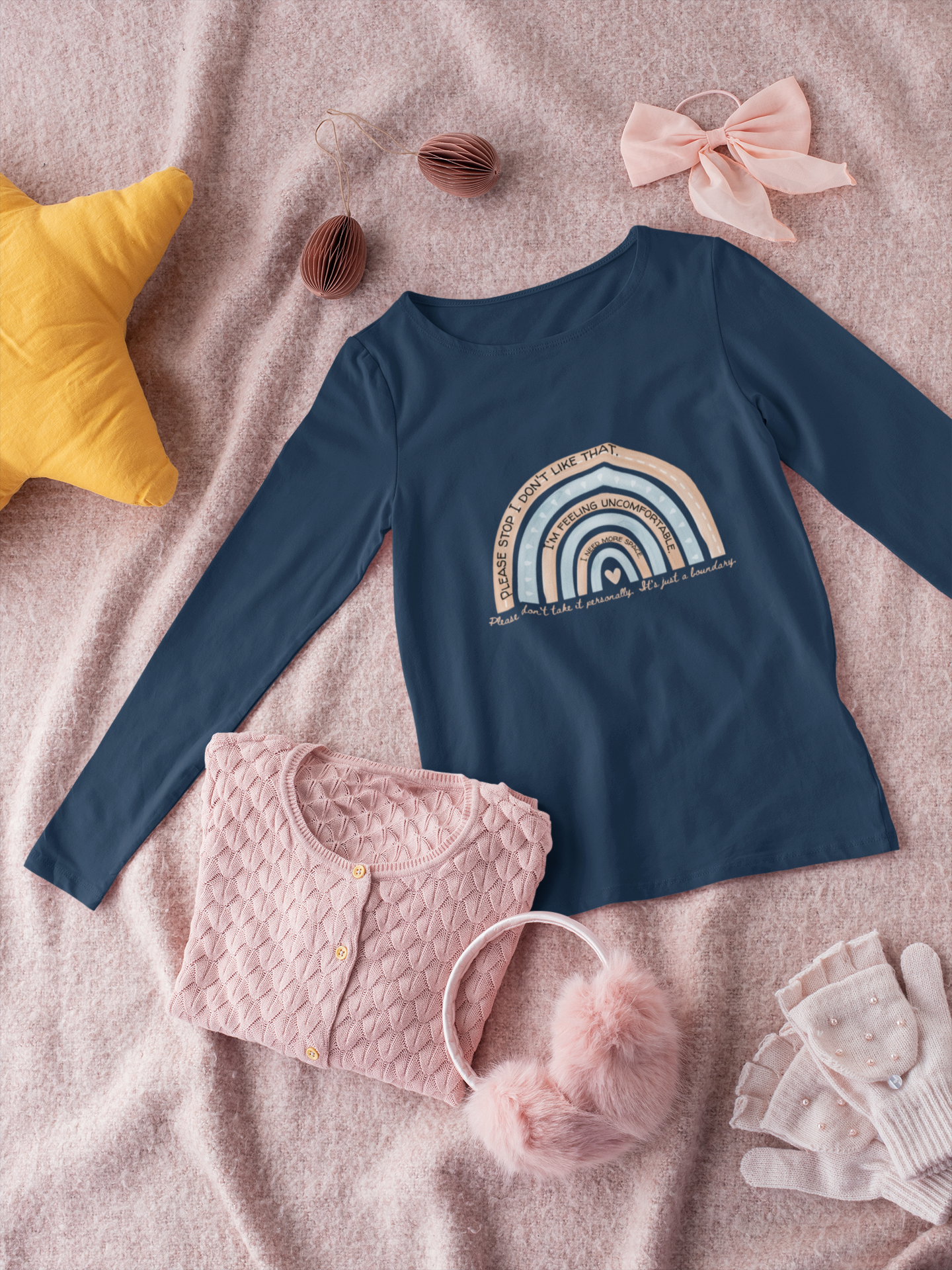 Autism Awareness Toddler Long Sleeve Tee: Boundary Awareness Design