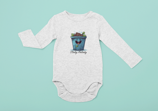 Stinky Malinki Earth Day Humor Infant Long Sleeve Bodysuit
