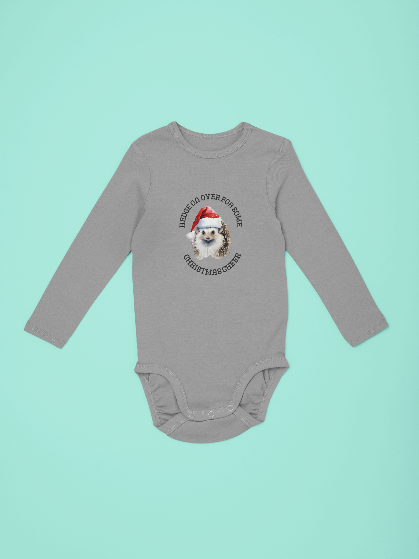 Adorable Christmas Hedgehog Infant Long Sleeve Bodysuit