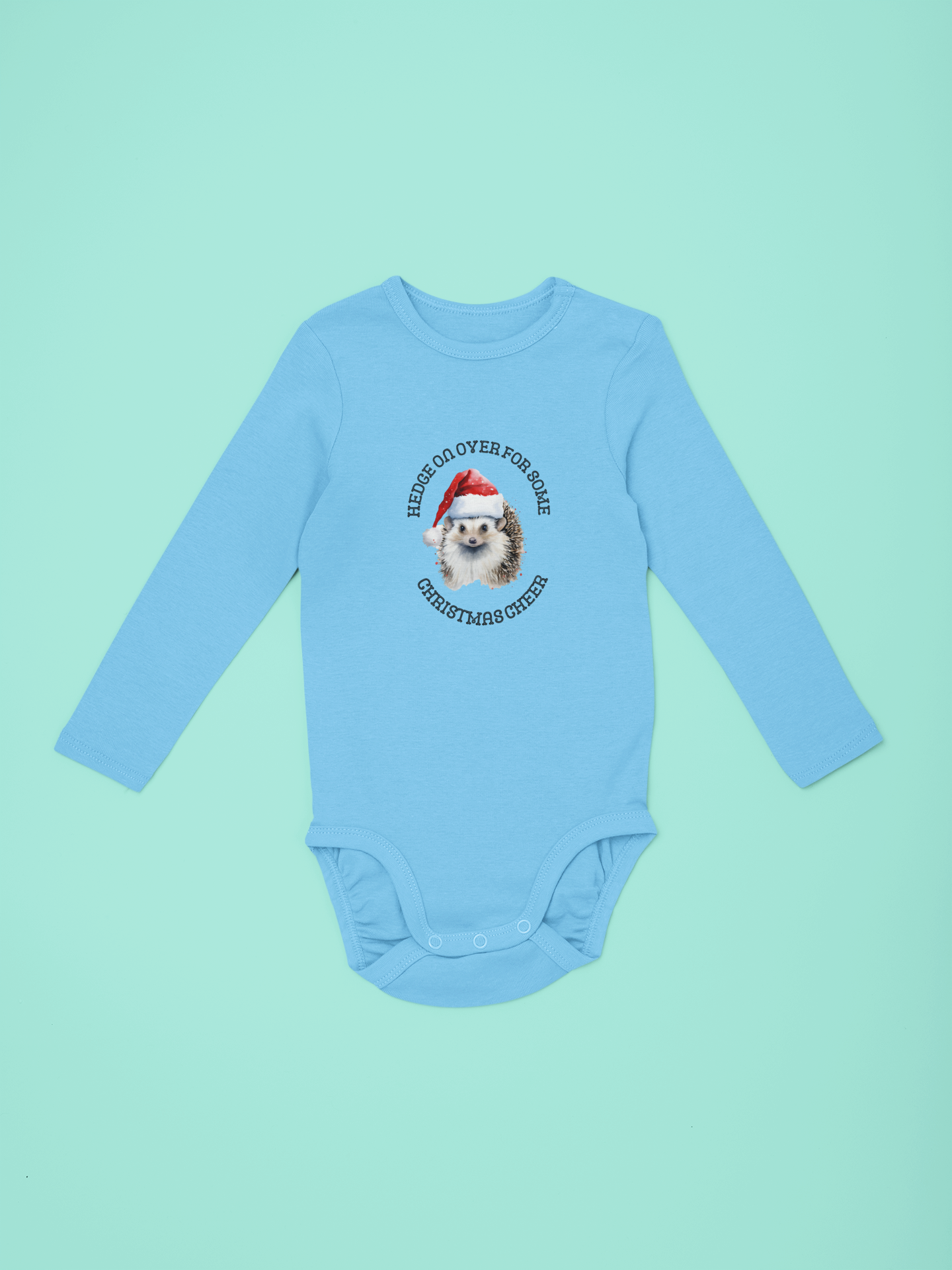 Adorable Christmas Hedgehog Infant Long Sleeve Bodysuit