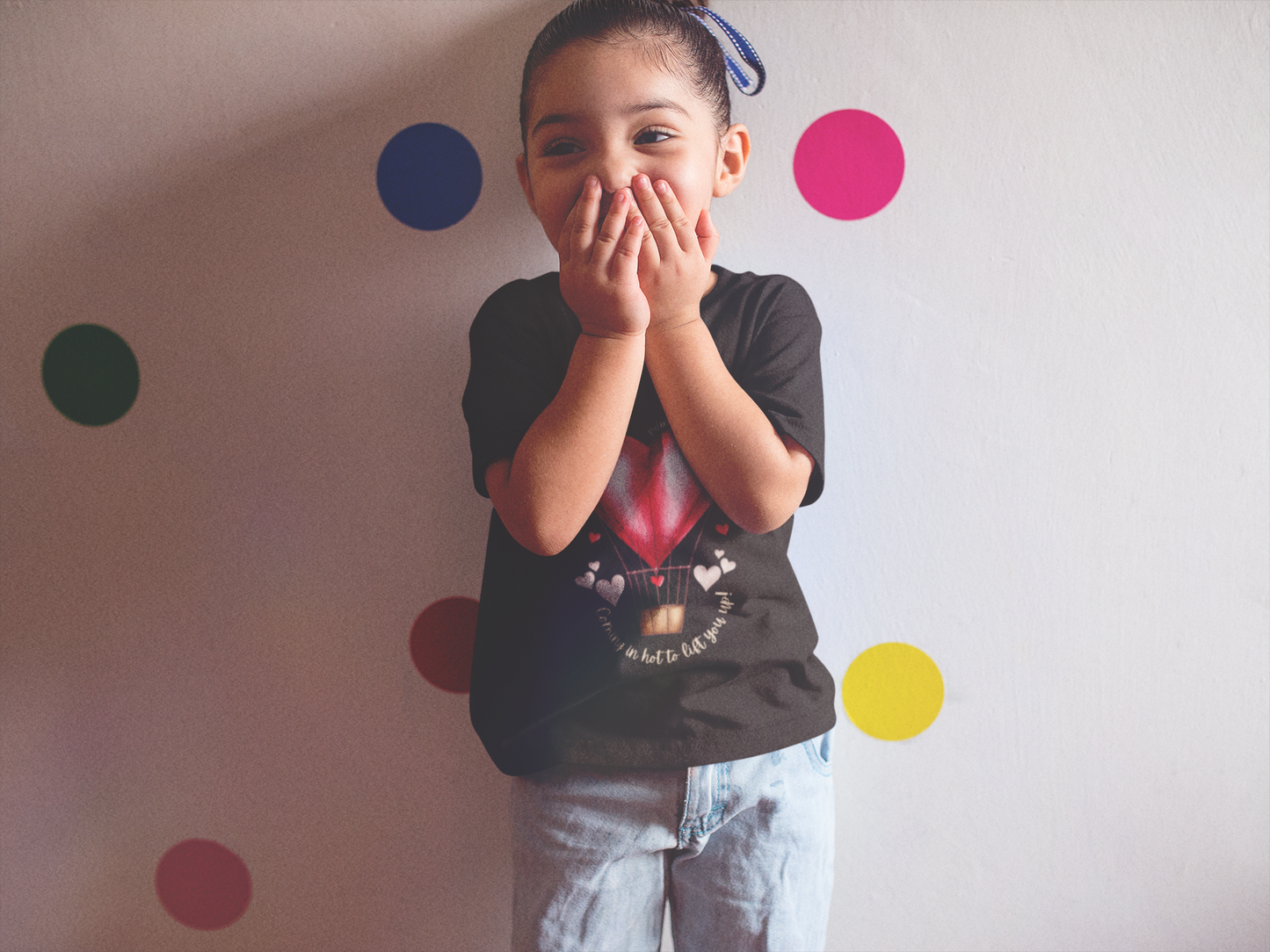 Valentine's Day Hot Air Balloon Youth Tee - Short Sleeve