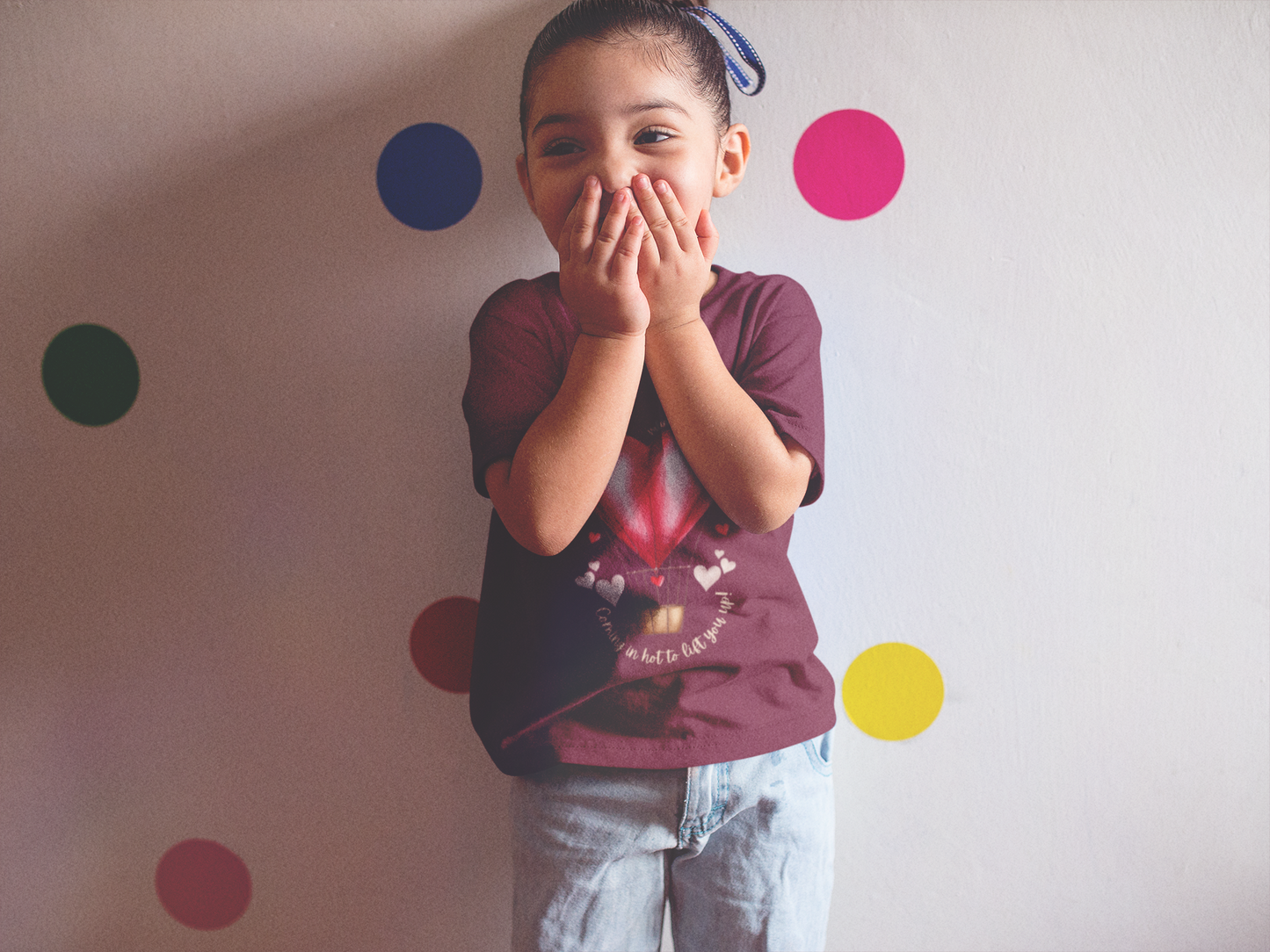 Valentine's Day Hot Air Balloon Youth Tee - Short Sleeve