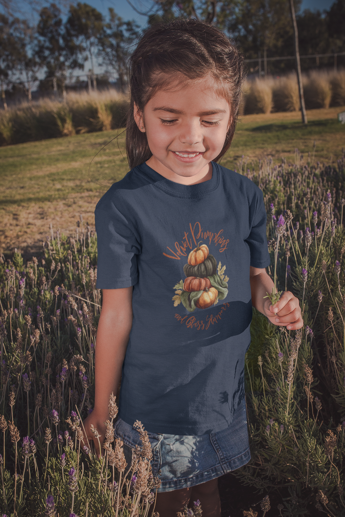 Velvet Pumpkins Youth Tee - Short Sleeve Halloween Shirt