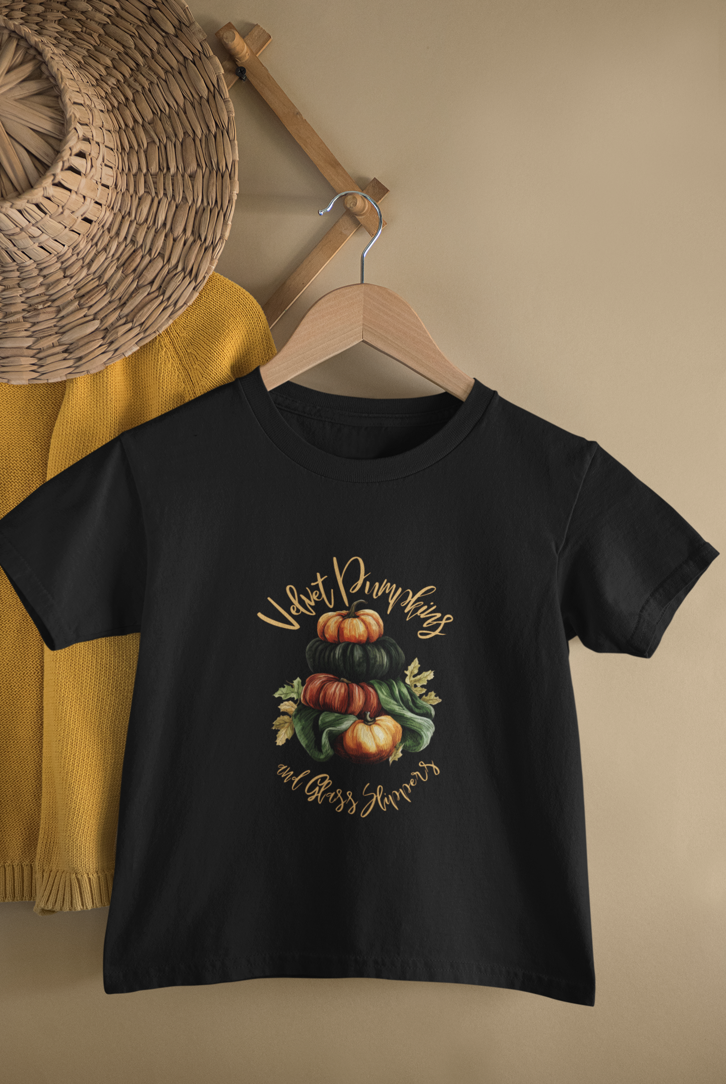 Velvet Pumpkins Youth Tee - Short Sleeve Halloween Shirt