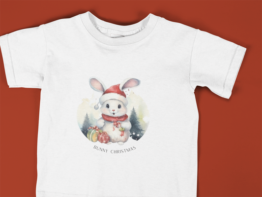 Festive Cheer: Christmas Bunny Youth Tee