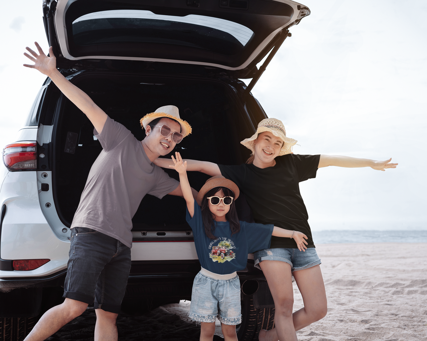 Adventure Awaits: Classic Car Youth Short Sleeve Tee