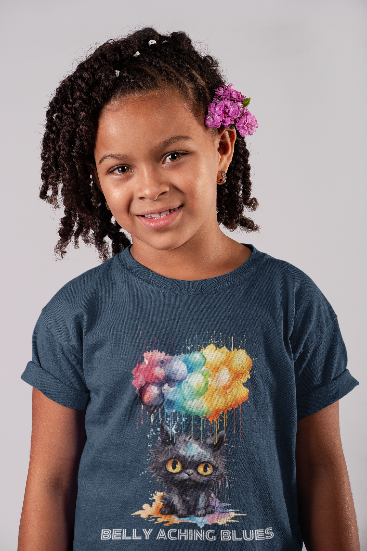 Cat Blues Youth Short Sleeve Tee: A Purr-fect Addition to Your Kid's Wardrobe!