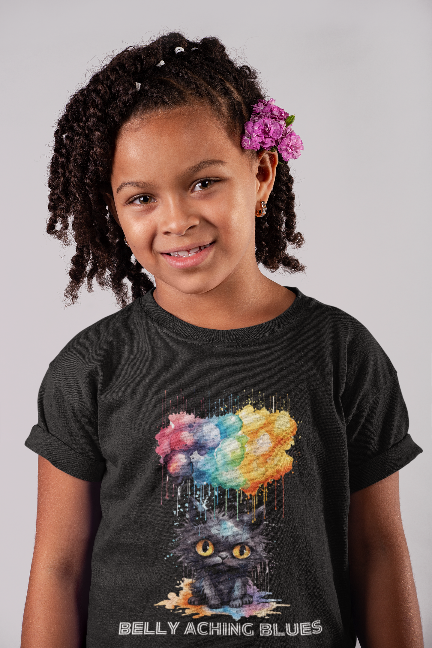 Cat Blues Youth Short Sleeve Tee: A Purr-fect Addition to Your Kid's Wardrobe!