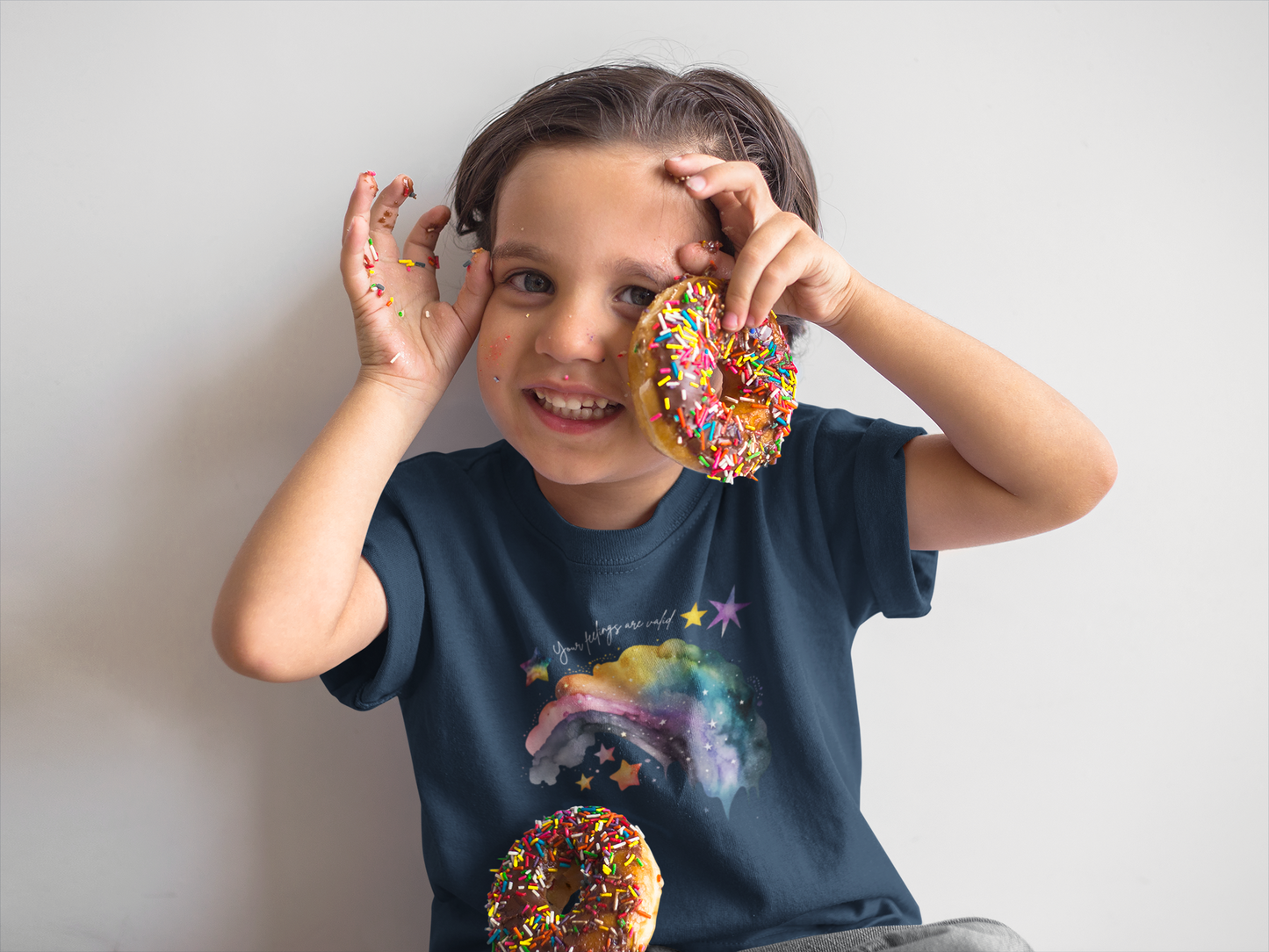 Valid Feelings Rainbow Empowering Youth Short Sleeve Tee