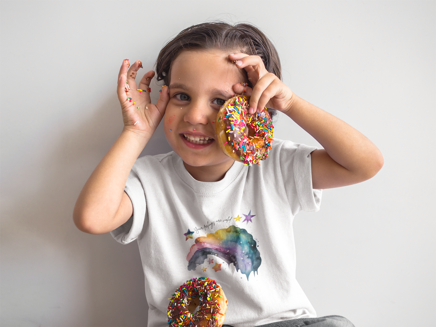 Valid Feelings Rainbow Empowering Youth Short Sleeve Tee