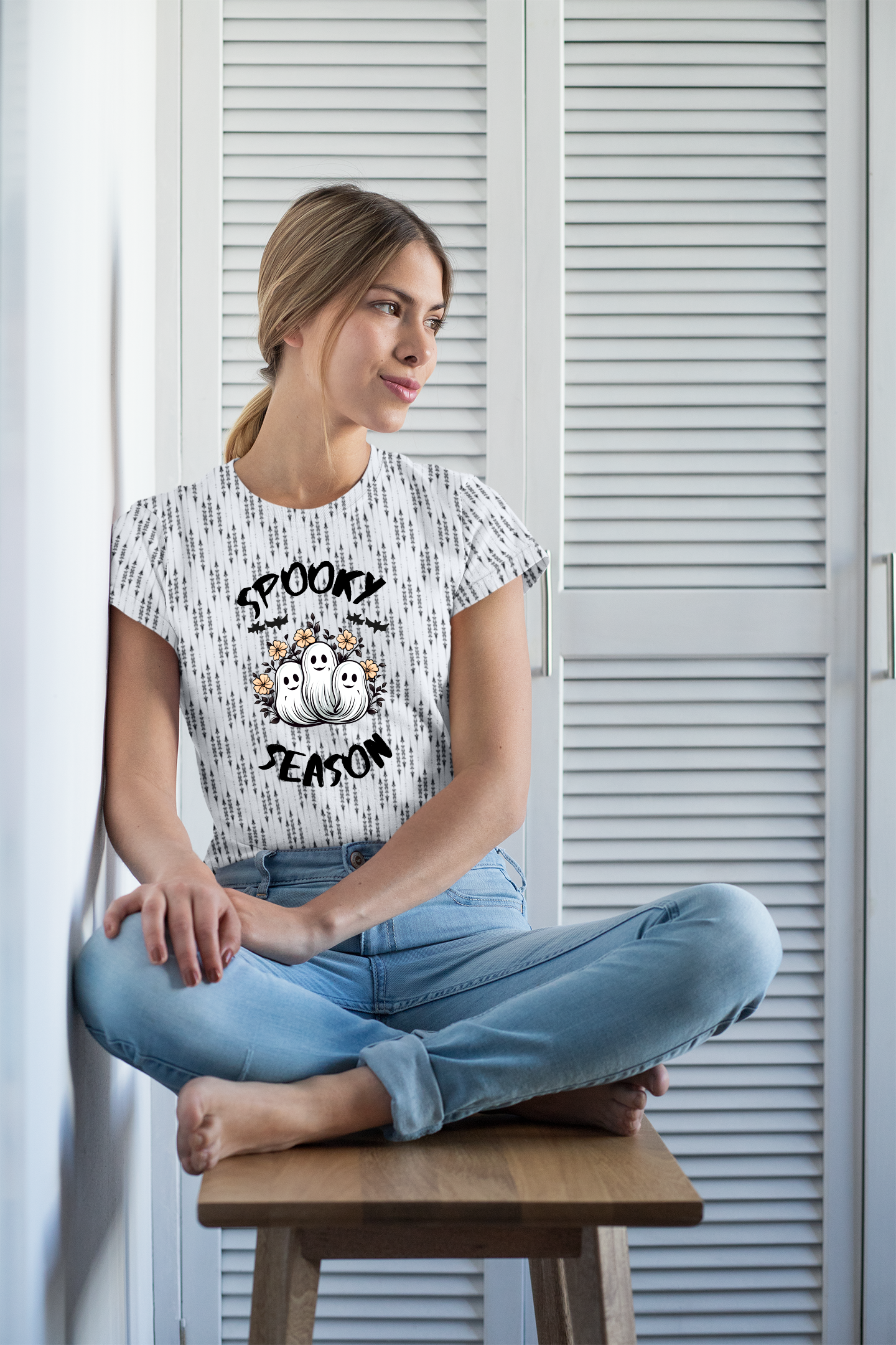 Take Halloween to the Next Level with our Spooky Season Women's Tee - High-Quality & Tagless