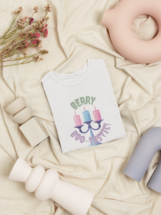 Berry Boo-tastic Women's Cut & Sew Tee (AOP) - Pastel Ghost Inspired Shirt