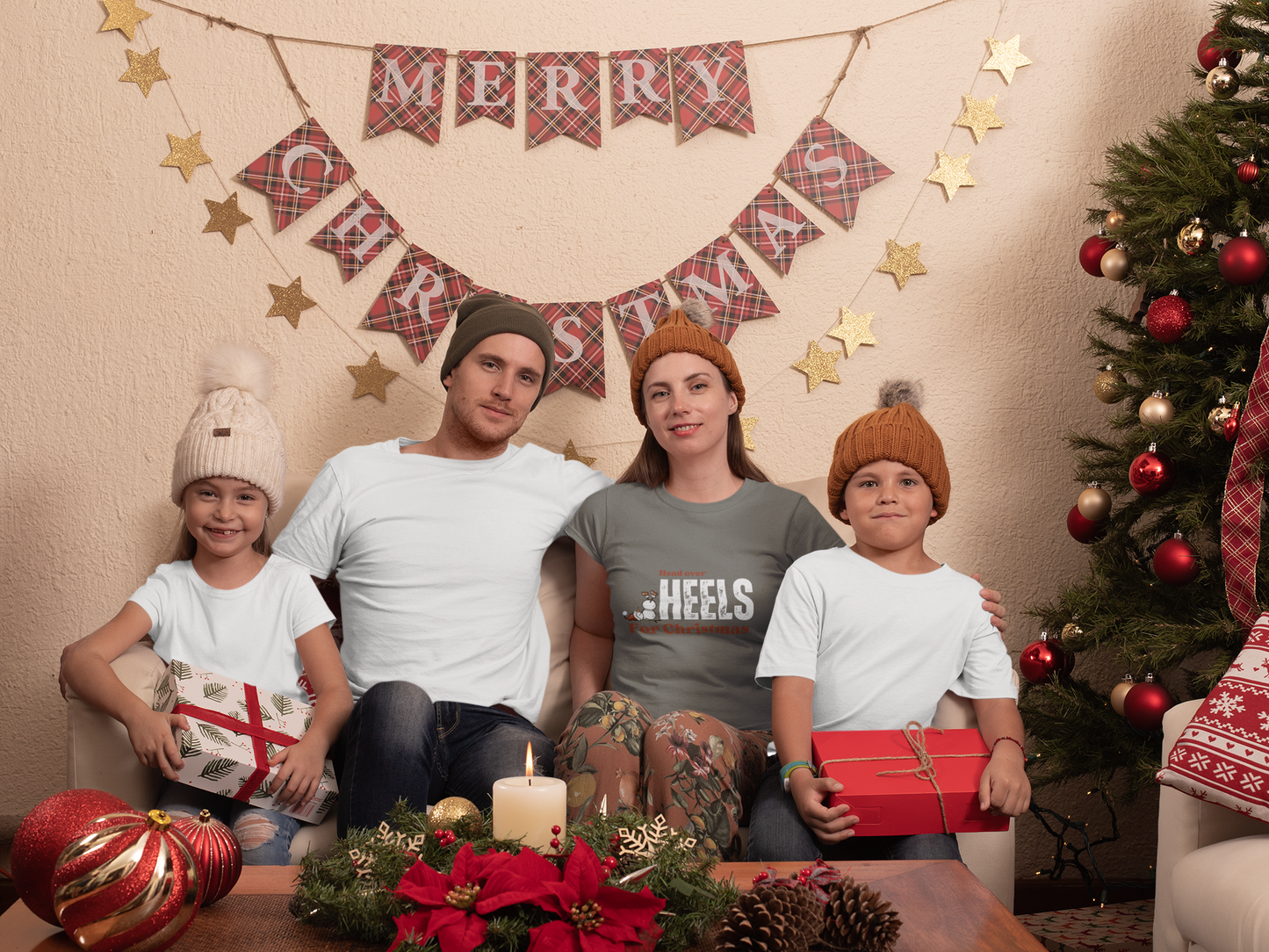 Feel the Holiday Magic: Slim Fit Christmas Tee for Women