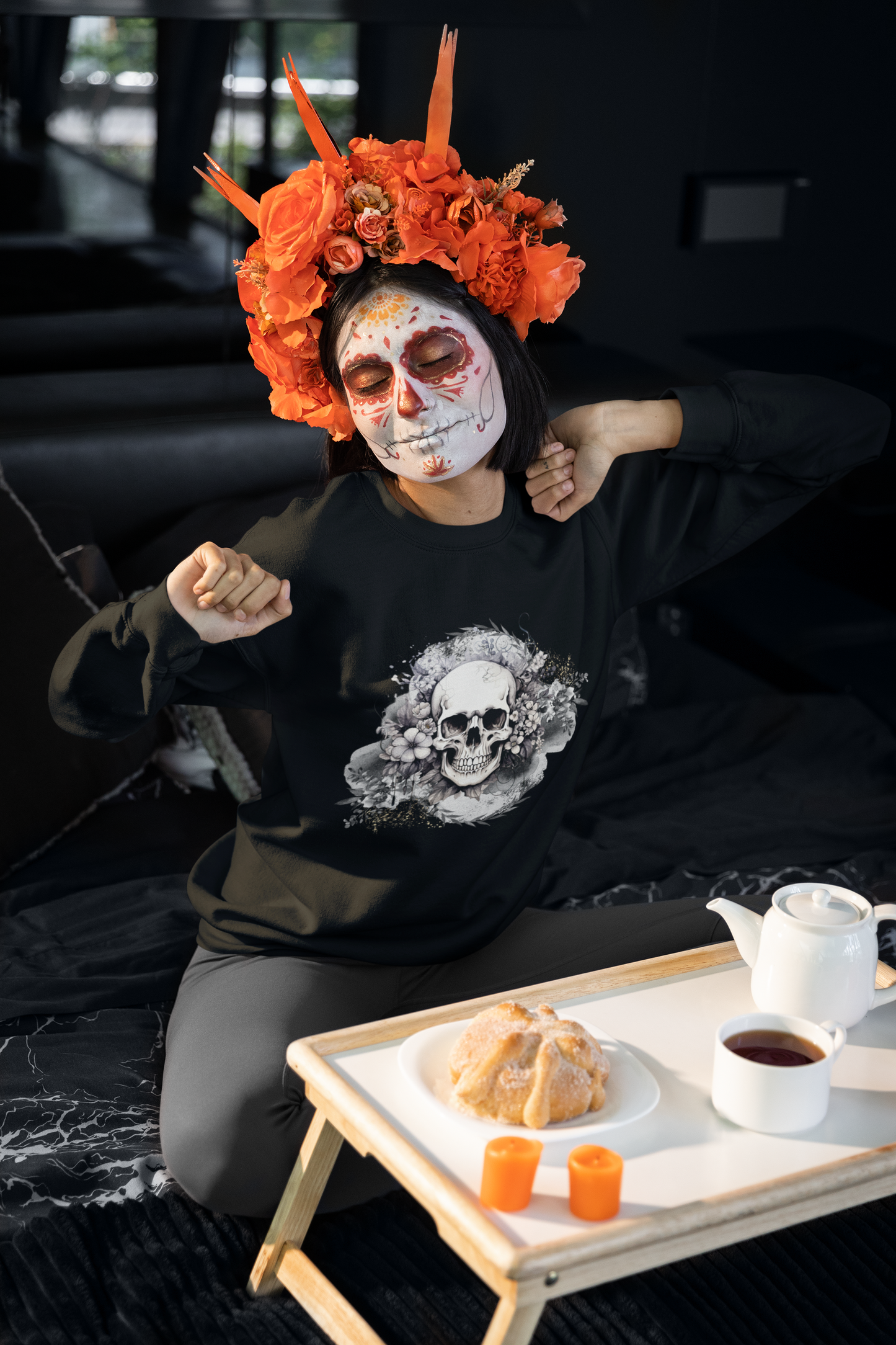 Spooky Augtober Awesomeness Sweatshirt - Unisex Halloween Comfort