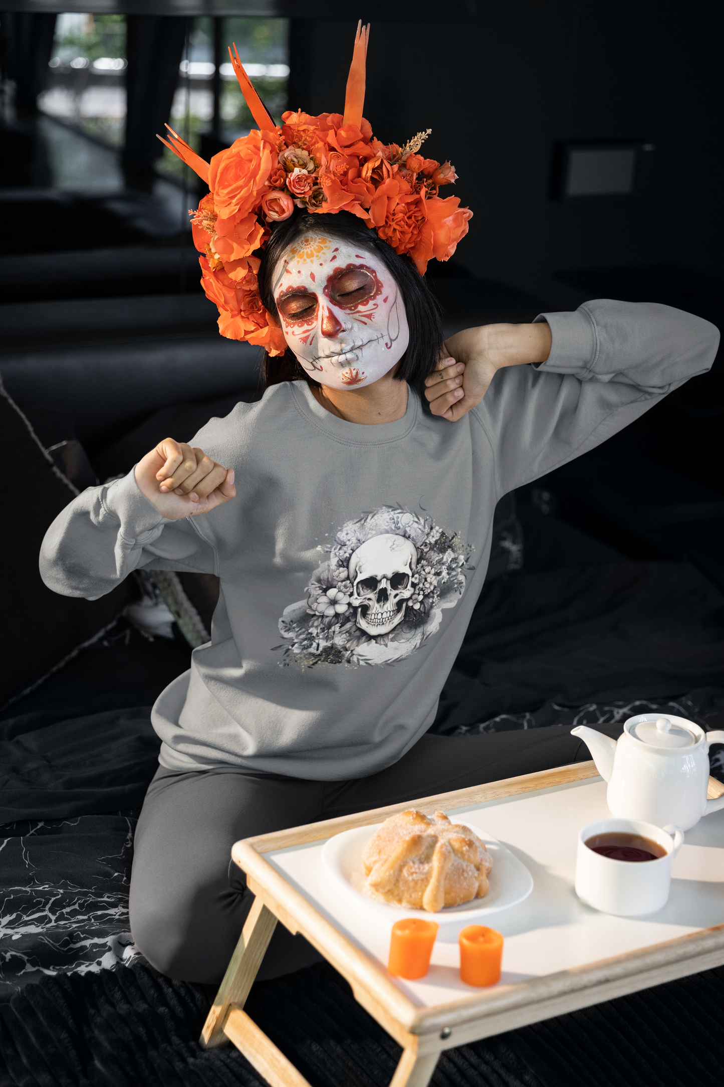 Spooky Augtober Awesomeness Sweatshirt - Unisex Halloween Comfort