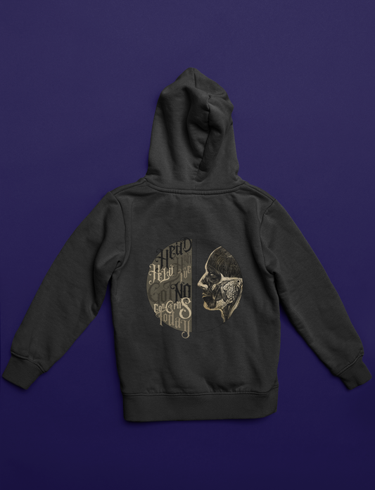 No Concerns Head Unisex College Hoodie