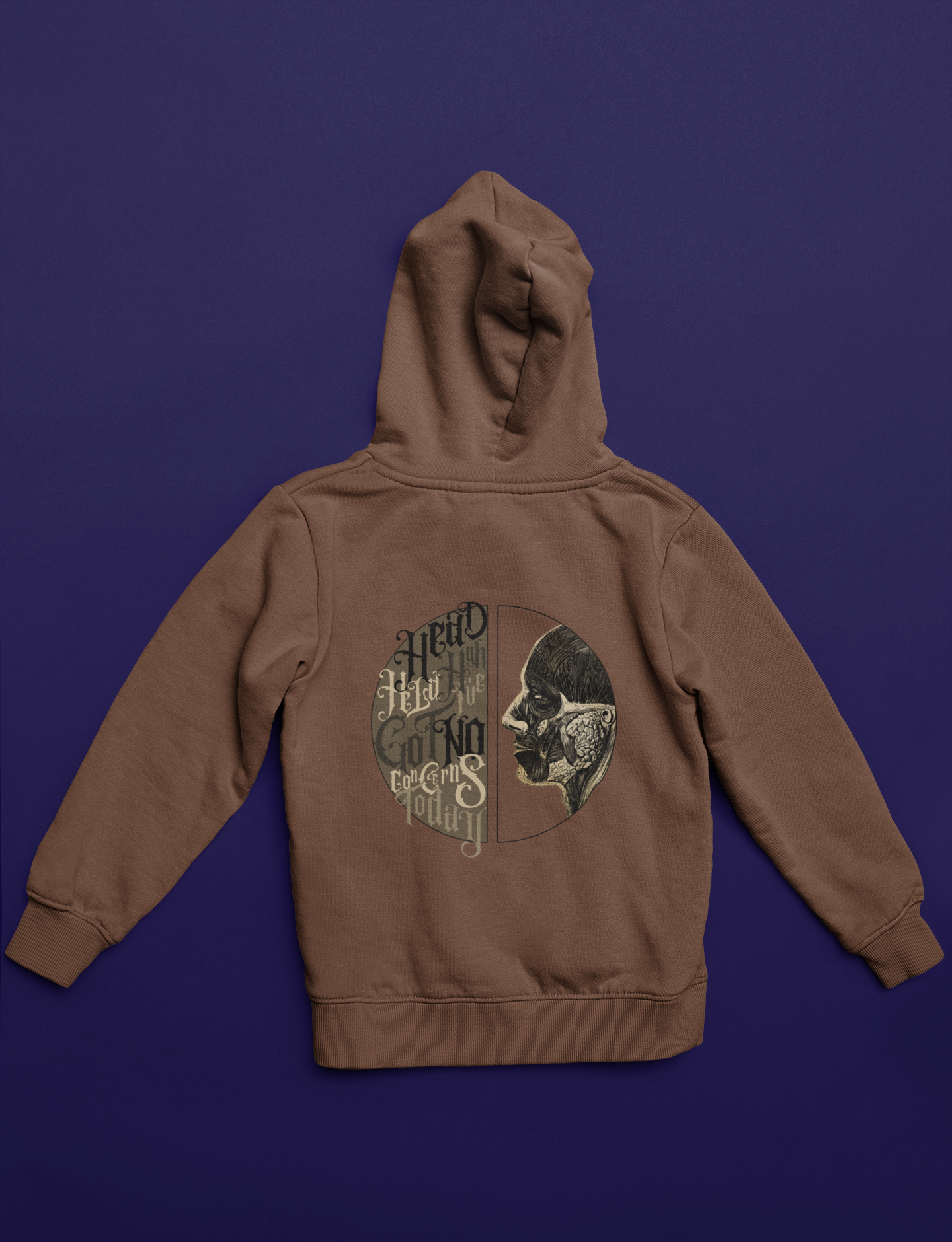 No Concerns Head Unisex College Hoodie