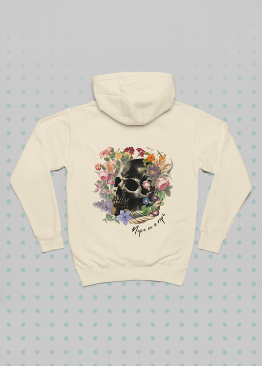 Nope Floral Skull Unisex Hooded Sweatshirt