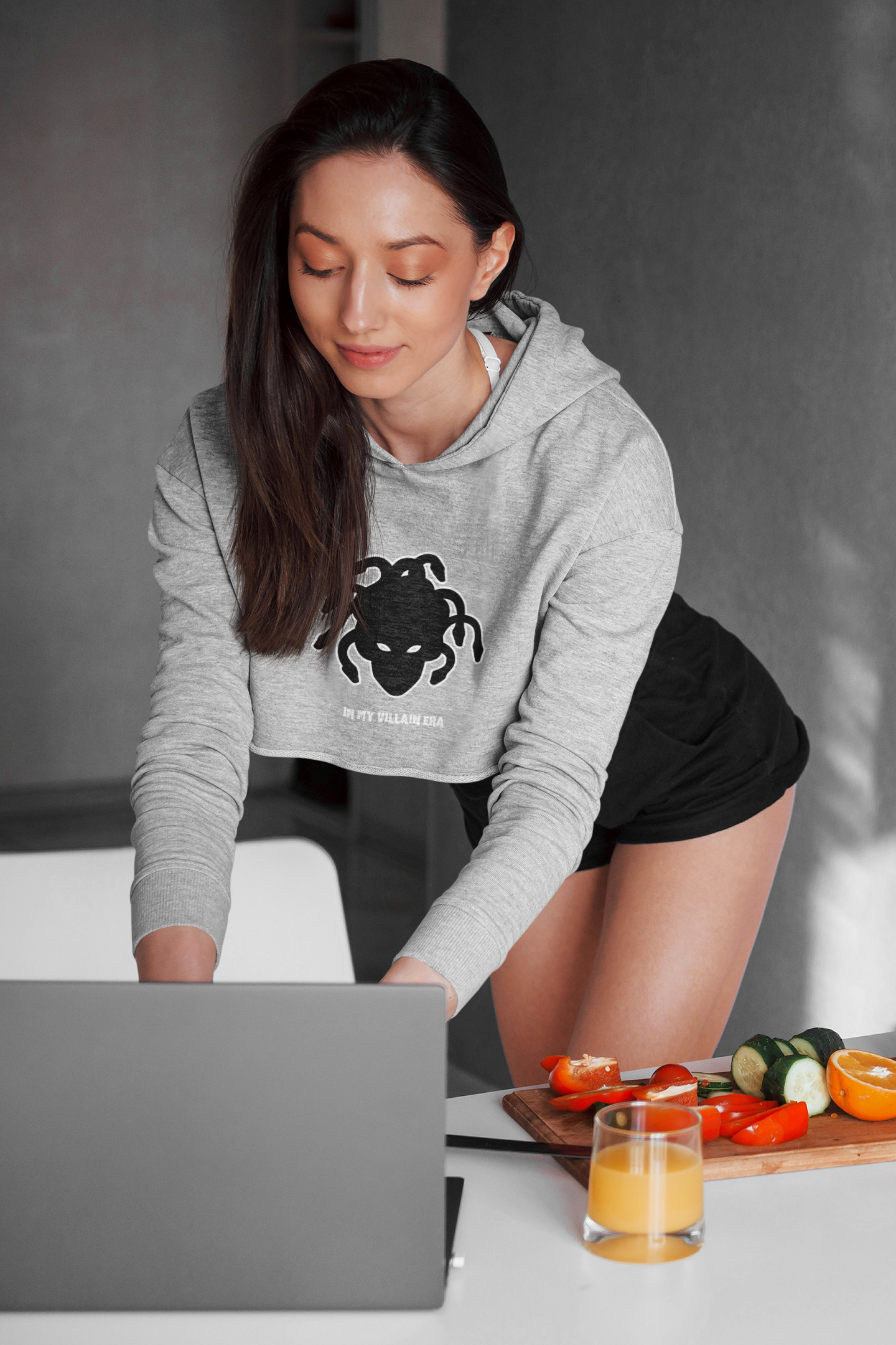 Villian Era Cropped Hooded Sweatshirt