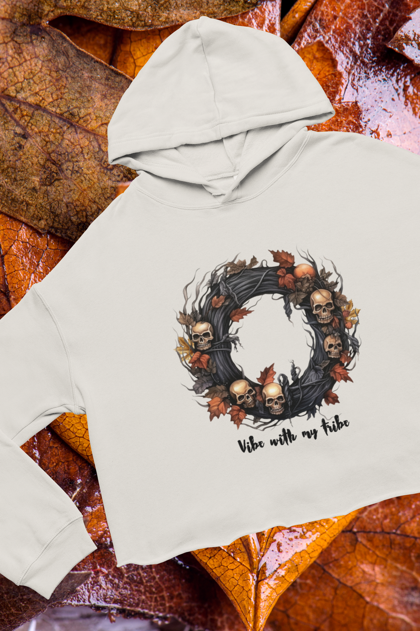 Cozy and Stylish Women Cropped Hoodie I Vibe with my tribe Edition