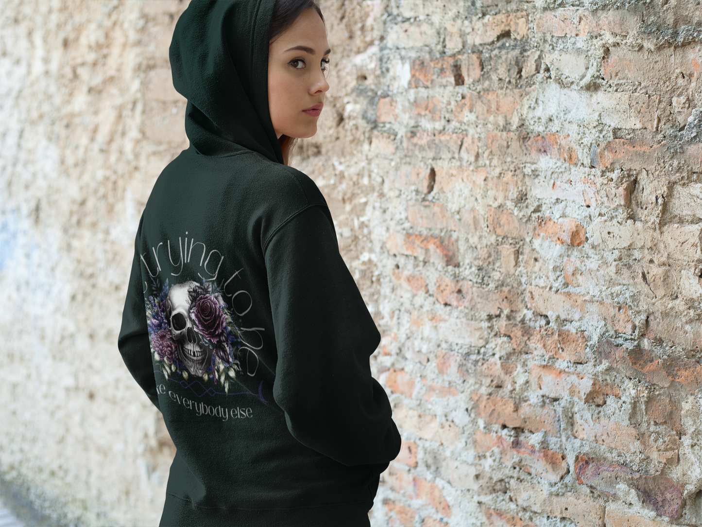 Make a statement with our Aint Trying Unisex Heavy Blend™ Hooded Sweatshirt in various colors