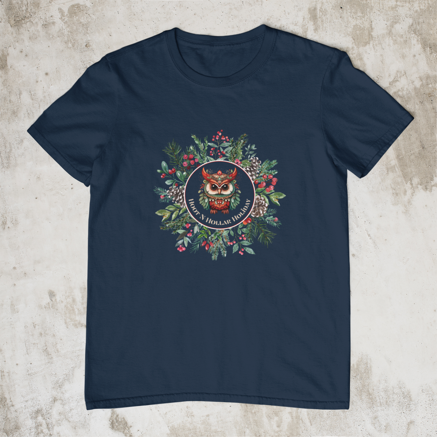 Get Festive with our Hoot N Holler Holiday Youth Short Sleeve Tee - Sustainable & Stylish
