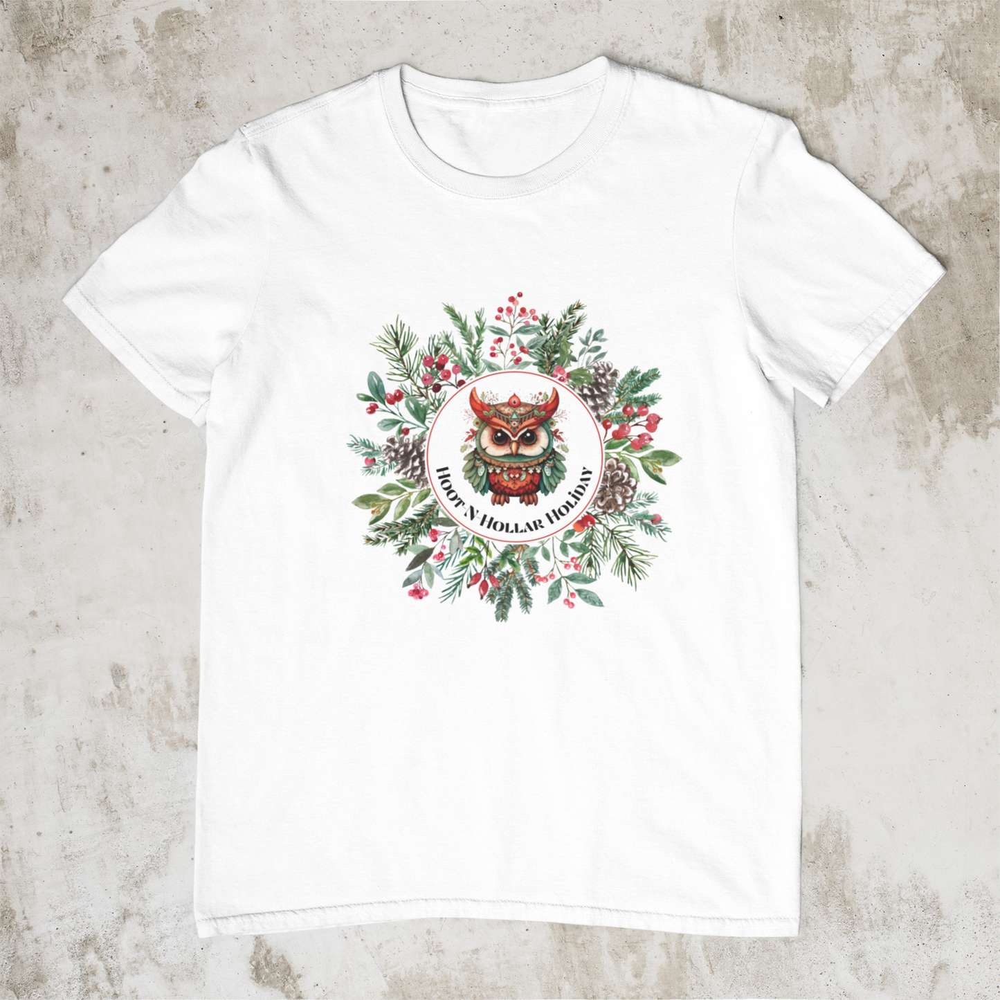 Get Festive with our Hoot N Holler Holiday Youth Short Sleeve Tee - Sustainable & Stylish